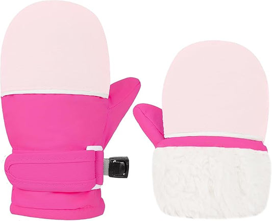 Toddler Gloves Kids Mittens Winter Warm Lined Fleece Gloves Waterproof Snow Baby Mitten for Boys Girls-BubblyBeeBaby