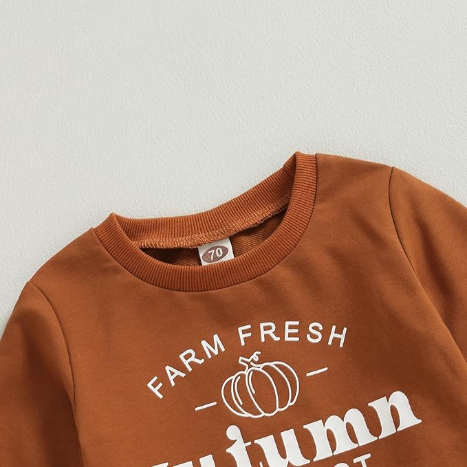 0-4T Toddler Boy Girl Halloween Outfit Fall Clothes Ghost Long Sleeve Sweatshirt Top Pants Baby Halloween Clothes-BubblyBeeBaby