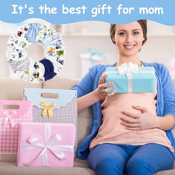 Geyoga 24 Pairs Newborn Baby Boy Girl Mittens 0-6 Months Newborn No Scratch Mittens Soft Elastic Infant Baby Gloves-BubblyBeeBaby