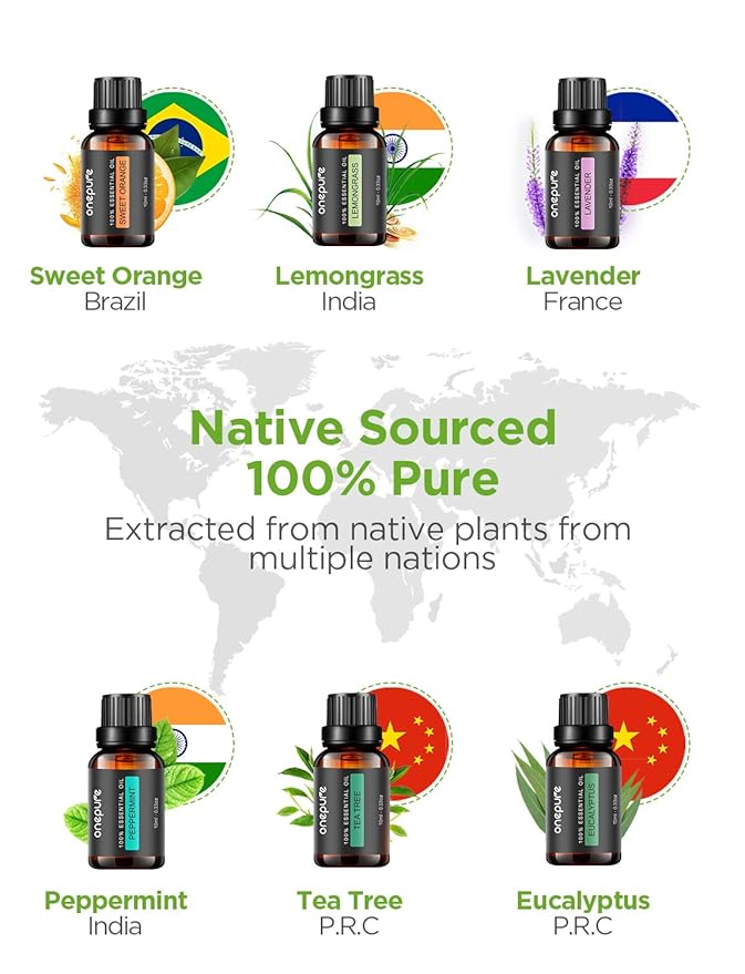 InnoGear Essential Oil Diffuser with Oils, 100ml Aromatherapy Diffuser with 6 Essential Oils Set, Aroma Cool Mist Humidifier Gift Set, Dark Wood Grain-BubblyBeeBaby