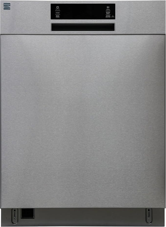 Kenmore 24" Built-in Stainless Steel Tub Dishwasher SmartWash, Smart Dry, and MoreSpace Adjustable Rack, Energy Star Certified, Fingerprint Resistant-BubblyBeeBaby