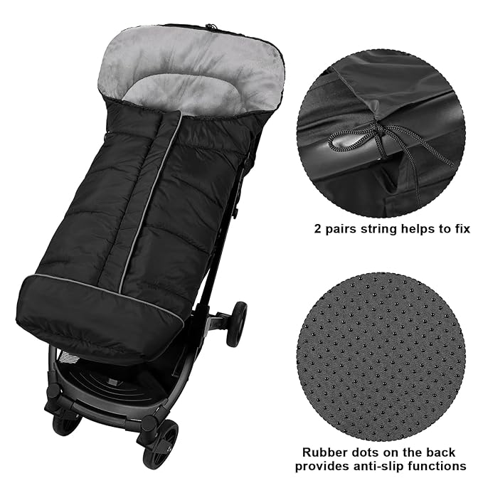 Yoofoss Winter Stroller Cover - Universal Toddler Footmuff, Water Resistant Coral Baby Stroller Bunting Sleeping Bag-BubblyBeeBaby