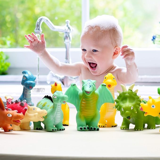 Hely Cancy Dinosaur Bath Toys - Squirt & Pool Toys for Kids-BubblyBeeBaby