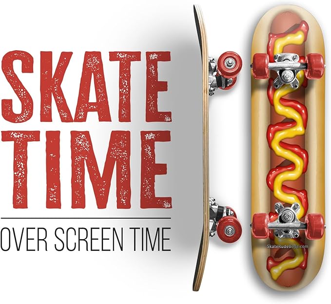 24 inch Rude Boyz Mini Cruiser Skateboard - Aluminium Trucks - Kids Skateboard Ages 5-8 Beginner - Skateboards for Kids-BubblyBeeBaby