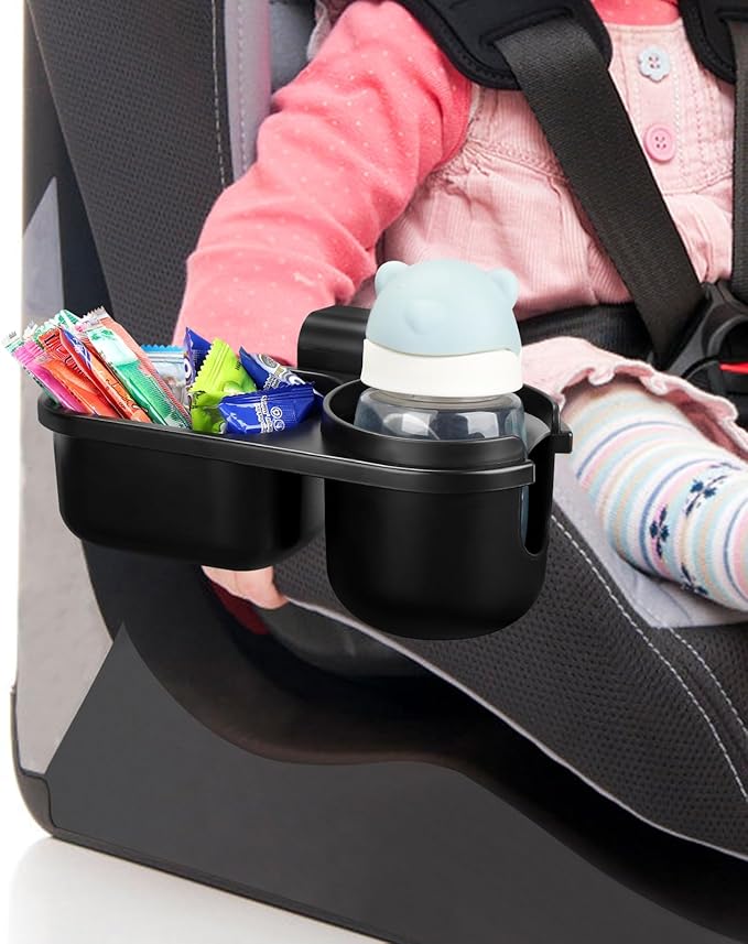 Accmor Child Cup Holder Snack Tray for Convertible Car Seats, Universal Child Cup Holder Compatible with Most Baby Car Seat Models-BubblyBeeBaby
