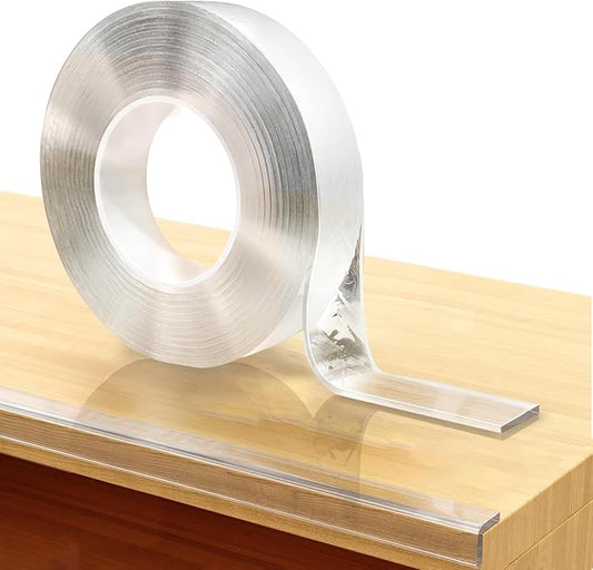 15ft Transparent Soft Edge Guard & Self-Stick Corner Protectors for Child Proofing Furniture, Glass Tables and Desk Edges - Clear Protection Solution for Baby Safety-BubblyBeeBaby