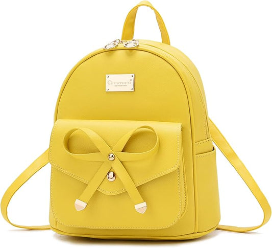 I IHAYNER Girls Bowknot Cute Leather Backpack Mini Backpack Purse for Women-BubblyBeeBaby