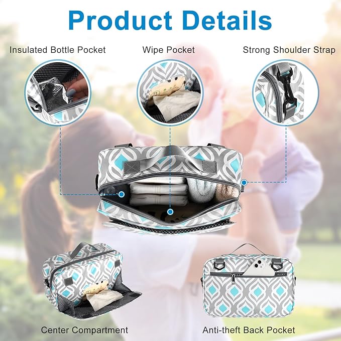 Accmor Stroller Organizer, Universal Stroller Organizer with Insulated Cup Holder Pocket, Dual Purpose Large Capacity Stroller Bag Caddy, Stroller Accessories Fits for Uppababy, Doona, Nuna Strollers-BubblyBeeBaby