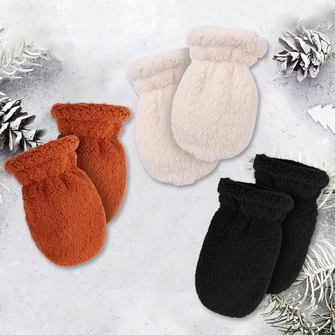 Zsedrut Baby Boys Winter Glove Warm Toddler Infant Girls Mittens Fleece Lined Gloves 1-7 Years-BubblyBeeBaby
