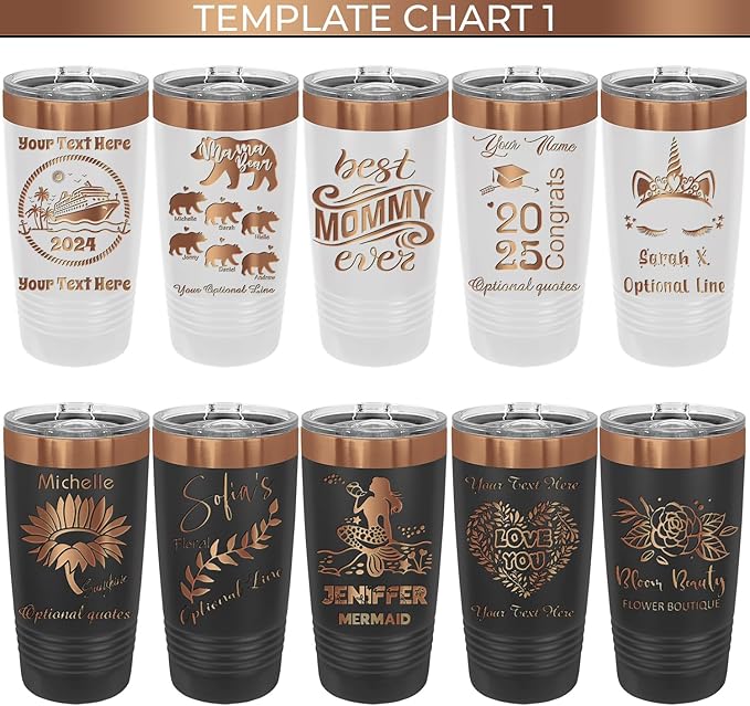 iProductsUS Personalized Gift For Women Mother's Day & Cruises - 20oz, Custom Tumbler w/Spill Proof Lid - Insulated Travel Coffee Mug - Stainless Steel Double Wall Coffee Tumbler, Cup (Rose Gold)-BubblyBeeBaby