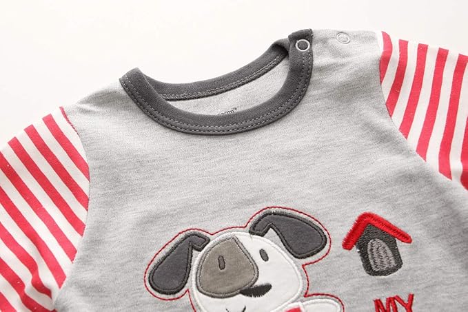 Kiddiezoom Baby and Toddler Boys'Snug Fit Footed One-Piece Romper Jumpsuit Cotton Cotton Footed Outfit-BubblyBeeBaby