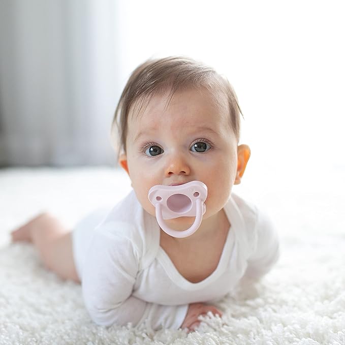 Dr. Brown's Anti-Colic Baby Feeding Set with Slow Flow Nipples, Travel Caps, Silicone Pacifier - Pink-BubblyBeeBaby