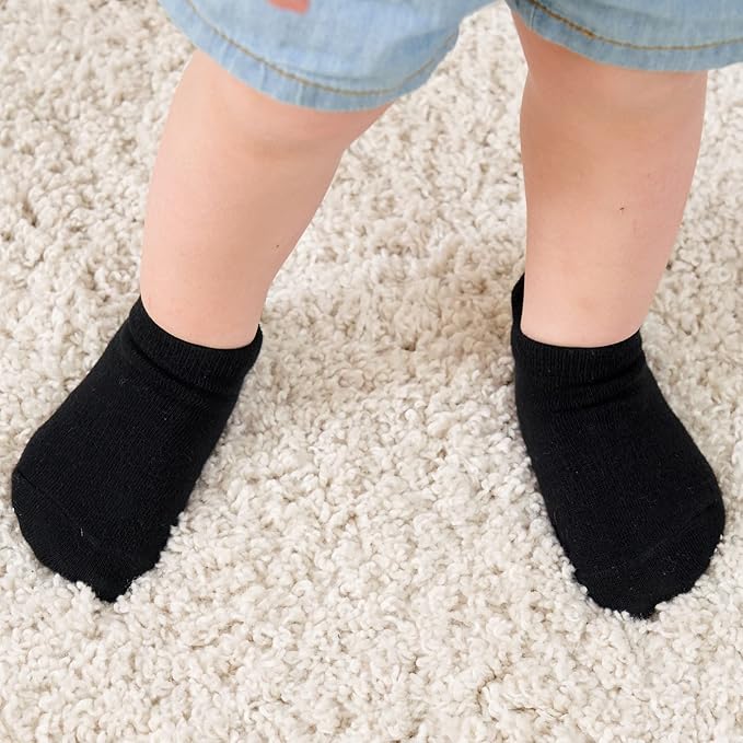 Zaples Baby Non Slip Grip Ankle Socks with Non Skid Soles for Infants Toddlers Kids Boys Girls-BubblyBeeBaby