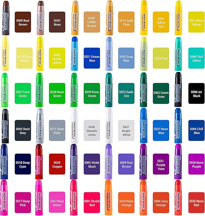 JOYIN 36 Colors Washable Tempera Paint Sticks, Art Supplies, Paint for Kids, Quick Drying and No Mess Arts Project, Gifts for Kids and Artists-BubblyBeeBaby