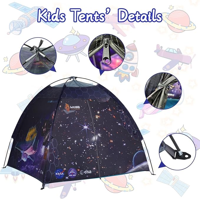 James Webb Space Telescope Kids Play Tent Indoor & Outdoor for Boys and Girls(61" x 61" x 45")-BubblyBeeBaby