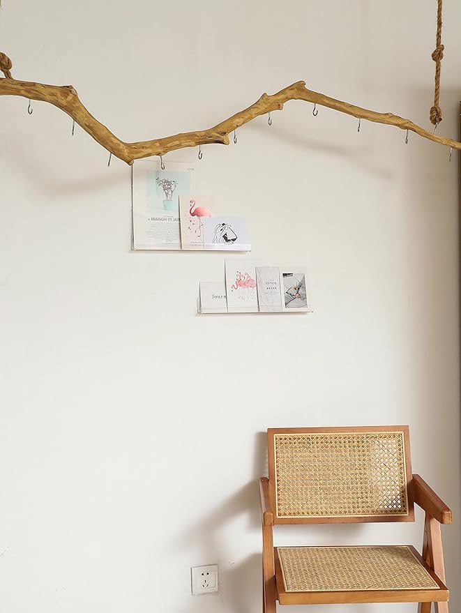 IEEK 6 PCS Acrylic Invisible Floating Bookshelf for Kids Room,15 inch Modern Picture Ledge Display Toy Storage Wall Shelf Vinyl Record Shelf U Shelves Storage Rack-BubblyBeeBaby