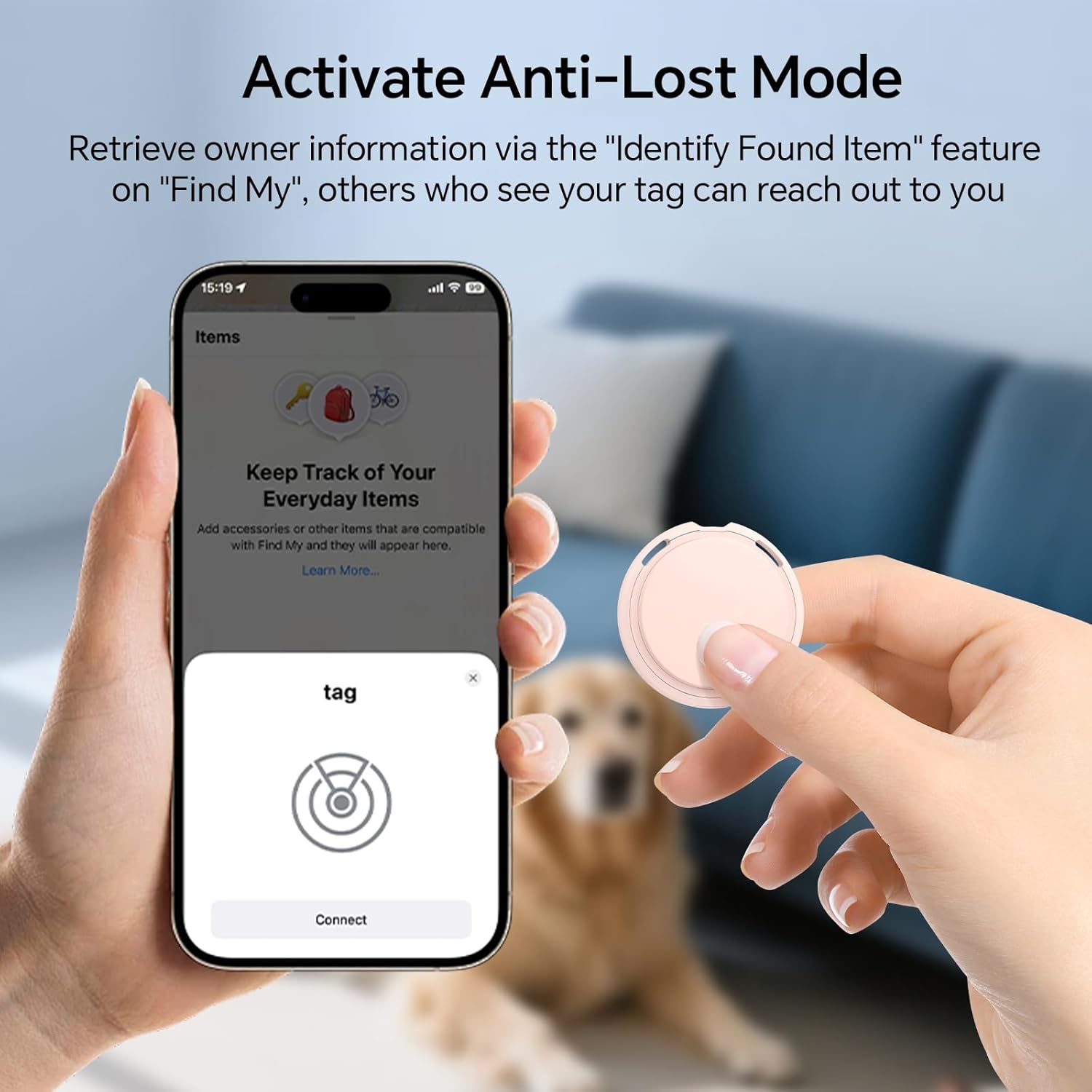 Air 4 Pack tags Tracker [Apple MFi Certified] Pair with Apple Find My(iOS Only) Smart Bluetooth Key Tracking Tags Item Finders Waterproof Worldwide Located Devices for Pet Wallet Backpack Dogs Luggage