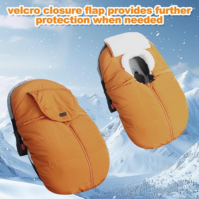 Fairy Baby Winter Car Seat Cover for Babies Carseat– Waterproof, Warm Car Seat Cover Baby – Universal Winter Cover for Back Seat, Infant Car Seat Cover (Brown)-BubblyBeeBaby