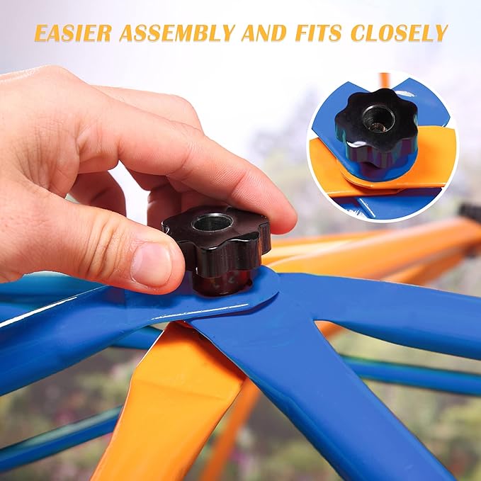 JAXPETY 10 FT Climbing Dome, Toddler Outdoor Climbing Toys, Kids Jungle Gym for Backyard, Playground Doorway Geometric Dome for Kids 8-12 Climber, Metal Outside Climbing Gym, Capacity 500 Lbs-BubblyBeeBaby