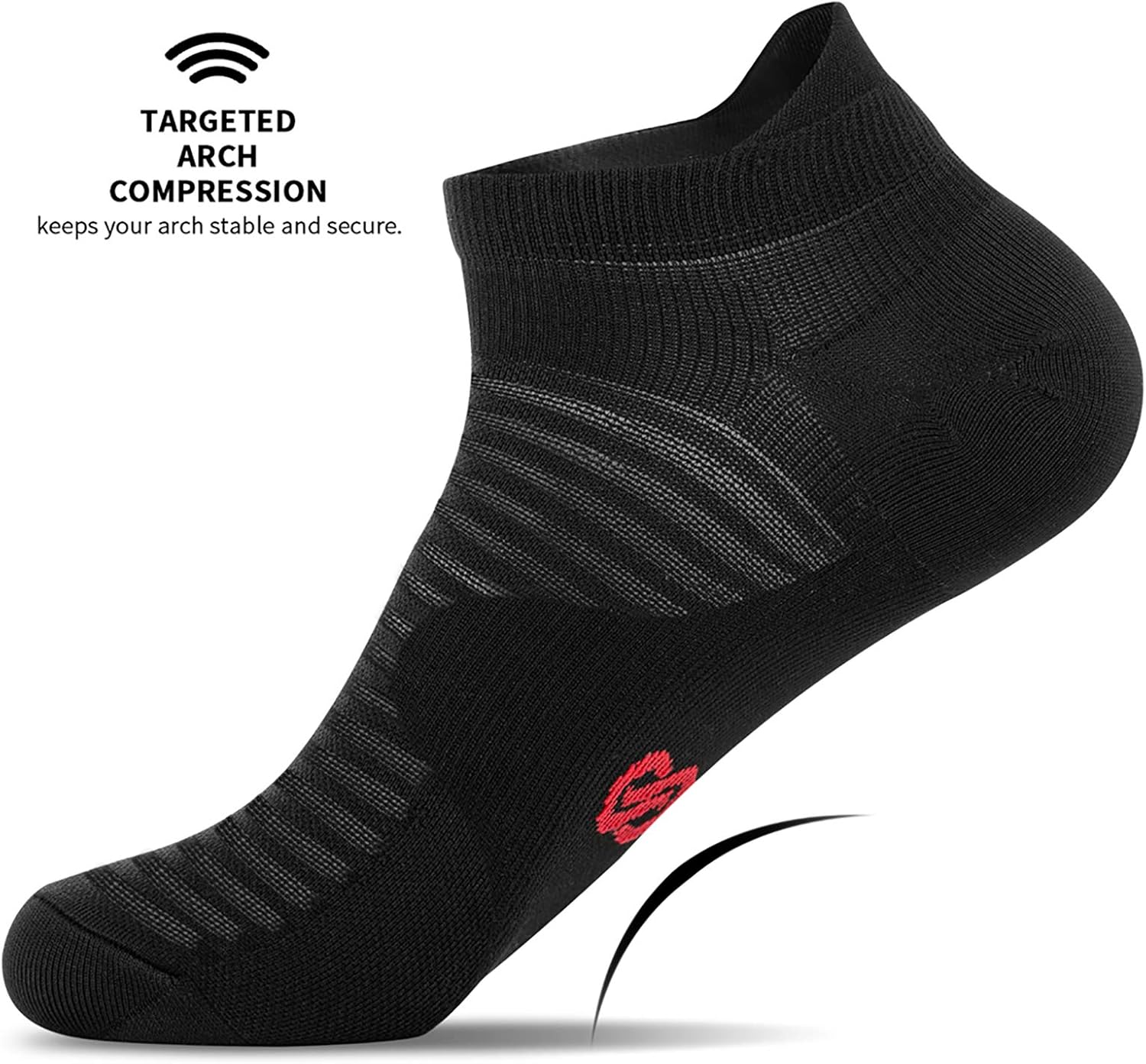 Compression Running Ankle Socks Low Cut(6 Pairs) for Men & Women