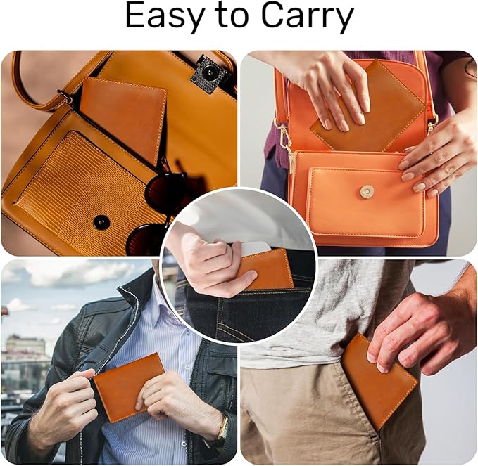 HIFA Personalized Leather Passport Holder, Handmade Passport Cover with Card and Ticket Slot - Genuine Leather, Elegant Design, Easy Access - Passport Case, Passport Wallet, Passport Holder-BubblyBeeBaby