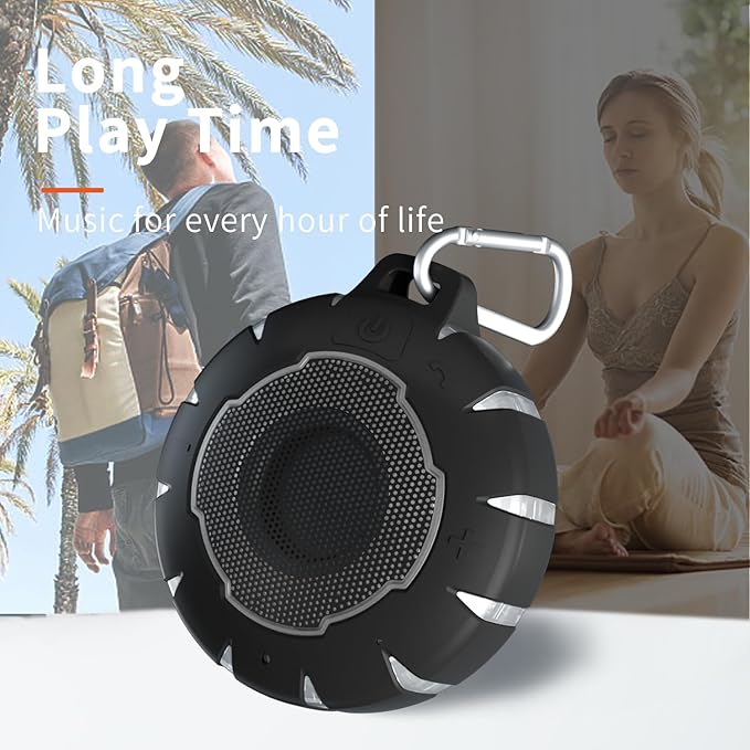 HEYSONG Waterproof Shower Bluetooth Speaker, Durable & Portable with Clear Sound, Ideal for Shower, Pool, Beach & Kayaking – Great Gift for All Ages-BubblyBeeBaby