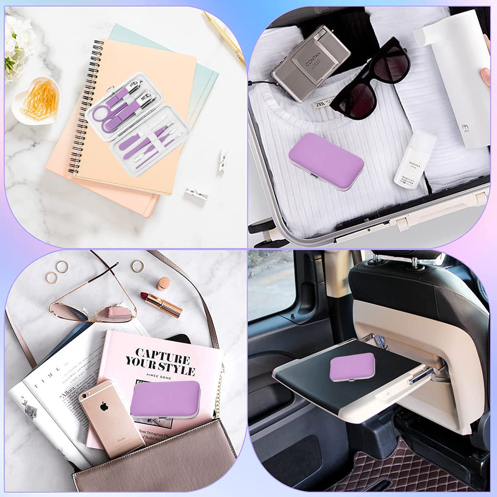 Manicure Set Women Nail Clipper Set Grooming Kit Pedicure Kit Finger Nail Clippers Grooming Kit Nail Tools Gift with Travel Case For Women Girls Friends Parents Gifts