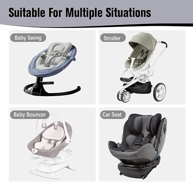 KAKIBLIN Baby Travel Pillow for Head and Neck, Upgraded Baby Support Pillow, Baby Neck Pillows for Car Seat,Pushchair,Travel, Grey-BubblyBeeBaby