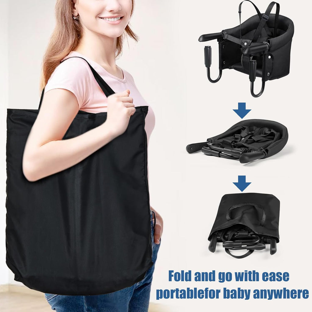 Hook On High Chair, Attach to Fast Table Chair,Clip on High Chairs to Table,Foldable Storage Feeding Baby Seat for Baby Toddler Home and Travel,Lightweight Space-Saving Design,Portable High Chairs