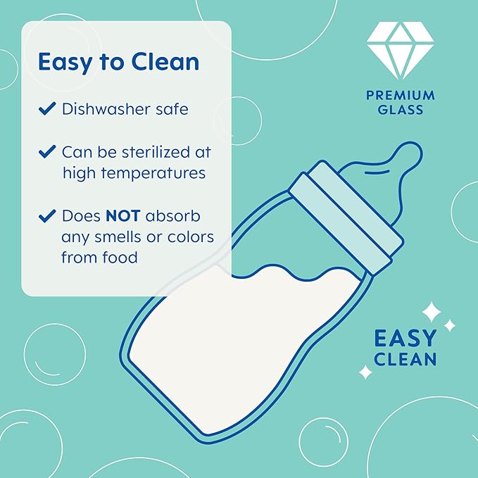 MAM Premium Glass Baby Bottles, Easy Switch Between Breast and Bottle, Feel Good Medium Flow, Newborn Essentials Must Have, 2+ Months, BPA Free, 9oz, Boy, 3pack-BubblyBeeBaby