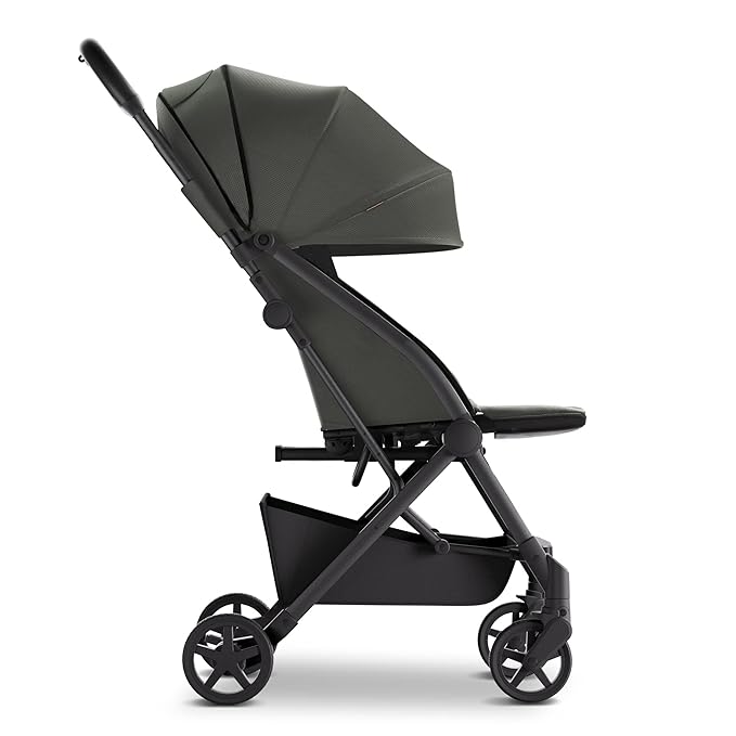 Mompush Lithe V2 Lightweight Travel Stroller, Compact Foldable Baby Stroller with Travel Bag, One-Hand Fold Stroller, Snack Tray, Mechanical Recline Seat, Airplane-Ready, Organizer & Rain Cover-BubblyBeeBaby