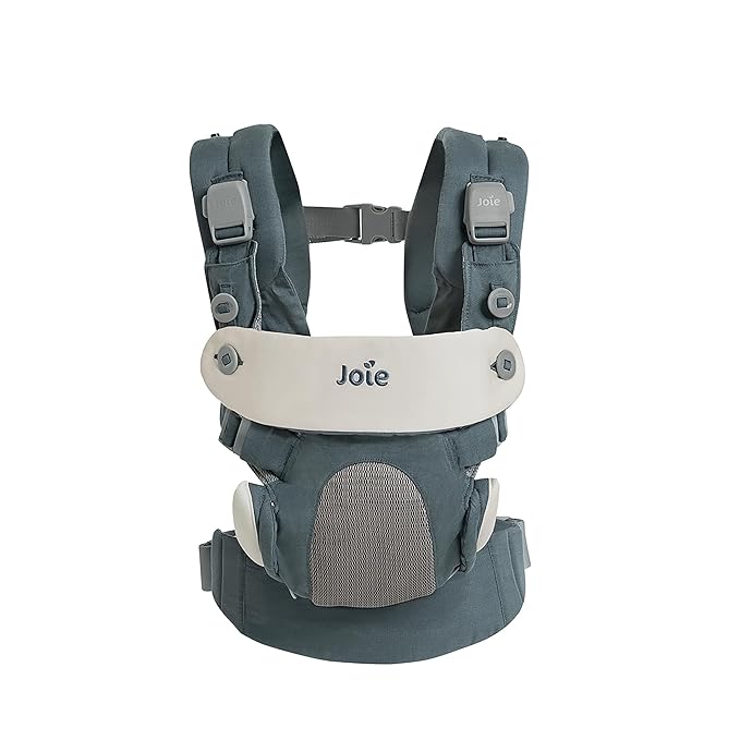 Joie Savvy Baby Carrier – Ergonomic, Adjustable Baby Carrier with 4 Carry Positions, Padded Shoulder Straps and Lumbar Support (Marina)-BubblyBeeBaby