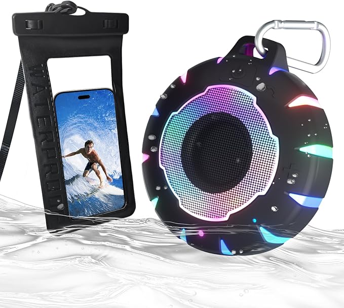 HEYSONG Bluetooth Shower Speaker + Waterproof Phone Pouch – Rugged & Ready for Any Wet Adventure-BubblyBeeBaby