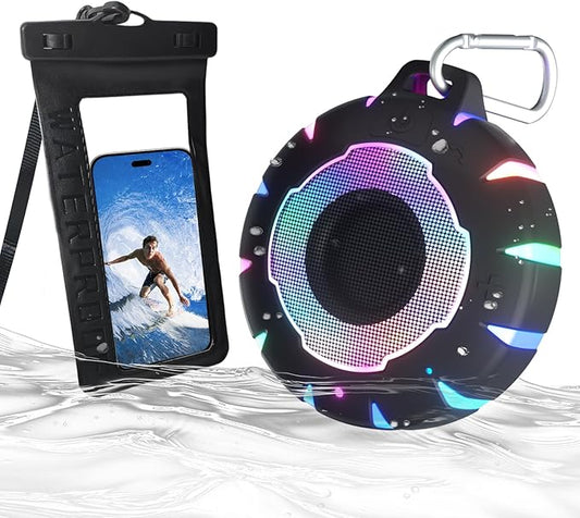 HEYSONG Bluetooth Shower Speaker + Waterproof Phone Pouch – Rugged & Ready for Any Wet Adventure-BubblyBeeBaby
