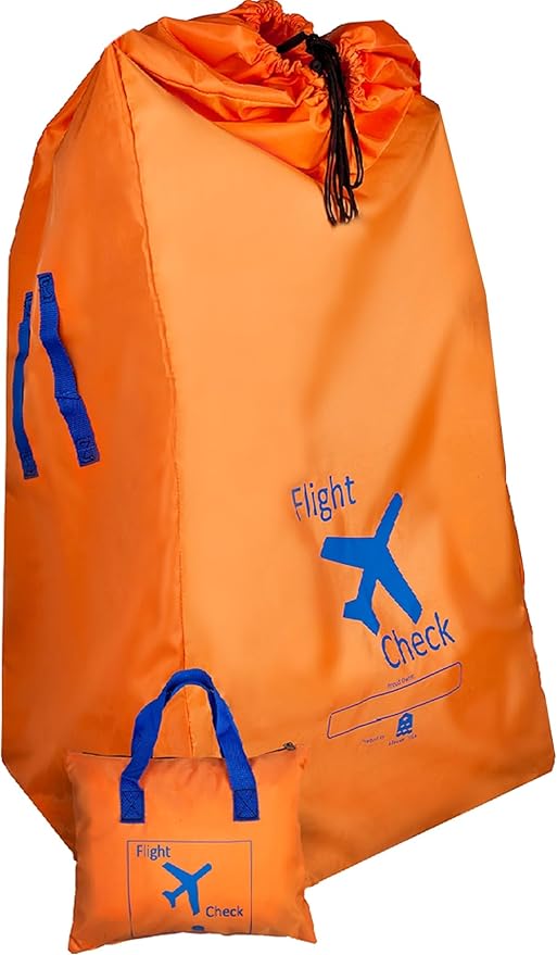 Alnoor USA Gate Check Bag for Single & Double Stroller Travel Bag for Air Plane | Extra Large & Ultra Durable - Includes Padded Shoulder Straps for Comfort & Durability With Pouch – Bonus E-Book-BubblyBeeBaby