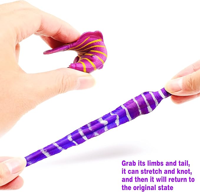 10PCS Sea Animal Figurines Bath Toys, Color Changing Ocean Fish Toys, Stretchy Realistic Animal Set, for Kids 3 and Up, for Themed Parties, Cake Topper, Classroom Rewards, Goodie Bag Filler-BubblyBeeBaby