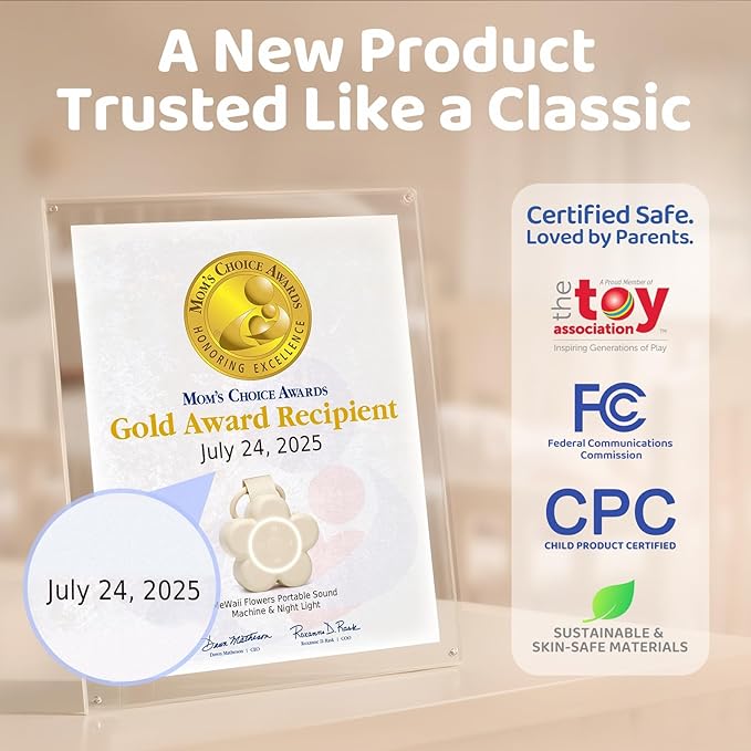 2025 Mom's Choice Awards | Portable White Noise Sound Machine Baby | 25 Soothing Sounds | Rechargeable Travel Sound Machine Baby with Night Light | Newborn Essentials | Nursery, Home, Sleep Aid-BubblyBeeBaby