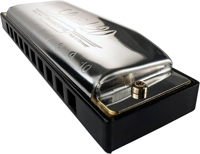 Hohner Special 20 Harmonica - Key of C Bundle with Key Stickers, Plastic Case, Instructional Manual, and Austin Bazaar Polishing Cloth-BubblyBeeBaby