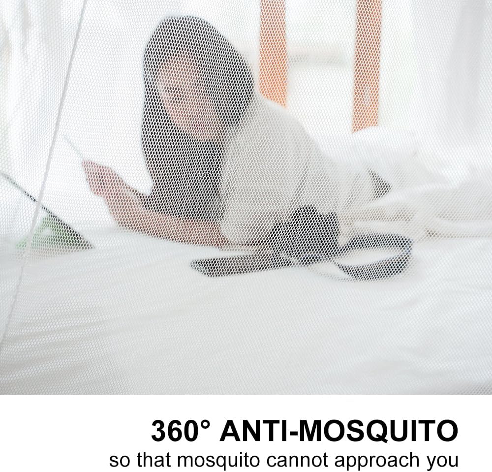 Pop-Up Mosquito Net Tent for Beds, Portable Folding Design with Net Bottom Bedroom and Outdoor Trip for Baby Adults, Easy to Install and Wash for Twin to King Size Bed 79 x71x59 inch (A)