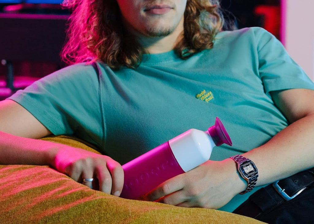 Preserve Dopper Water Bottle, 15.25 Ounce, Funky Fuchsia