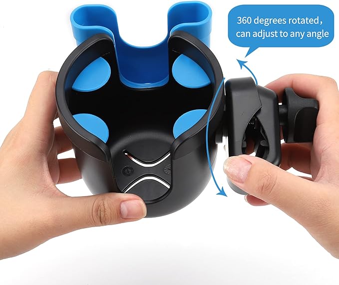 Accmor Stroller Cup Holder with Phone Holder, Bike Cup Holder, Universal Cup Holder for Uppababy Nuna Doona Strollers, 2-in-1 Cup Phone Holder for Stroller, Bike, Wheelchair, Walker, Scooter-BubblyBeeBaby