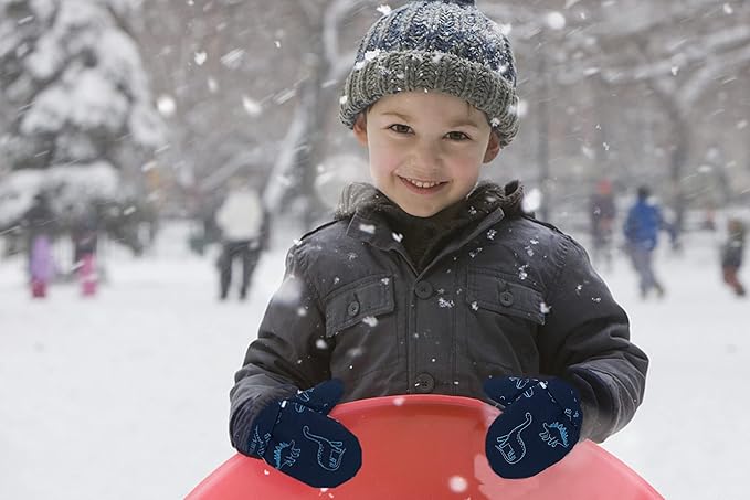 Toddler Gloves Kids Mittens Winter Warm Lined Fleece Gloves Waterproof Snow Baby Mitten for Boys Girls-BubblyBeeBaby