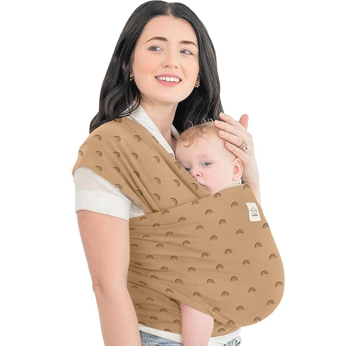 KeaBabies Baby Wrap Carrier - All in 1 Original Baby Carrier Newborn to Toddler Sling, Easy to Wear, Hands Free Bonding, Lightweight, Breathable Infant Wraps (Rainbow)-BubblyBeeBaby