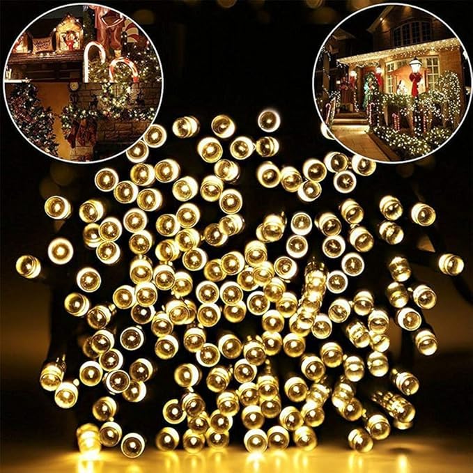 Home Lighting 66ft Christmas Decorative Mini Lights, 200 LED Green Wire Fairy Starry String Lights Plug in, 8 Lighting Modes, for Indoor Outdoor Xmas Tree Wedding Party Decoration (Warm White)-BubblyBeeBaby