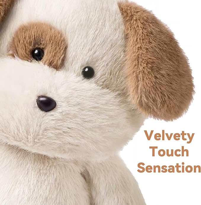 iPlay, iLearn Dog Stuffed Animal, Soft Plush Baby Toy, Infant 18" Big Cute Fluffy Puppy Toy, Ultra Soft Nursery Bedtime Huggable Birthday Gifts for Toddlers Girls Boys Kids Age 0 and up-BubblyBeeBaby