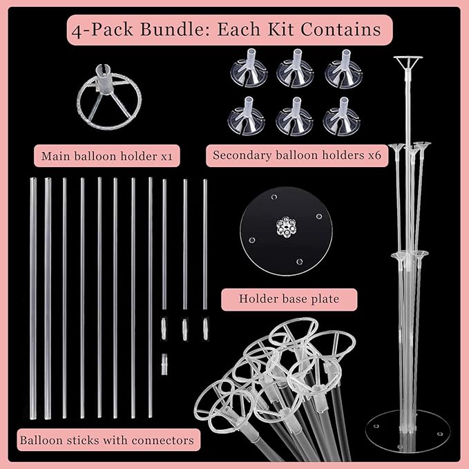 21st Birthday Decorations for Girls Women - 56pcs Rose Gold Happy 21st Banner, 21st Birthday Crown Sash, Cake Topper, Number 21 balloons, 3D Butterflies, 4 Balloon Stands kits-BubblyBeeBaby