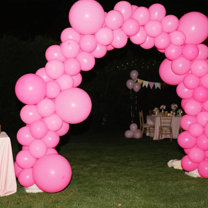 140pcs Dark Pink Round Balloons Different Sizes 18 12 10 5 Inch Latex Balloons for Arch Decoration Party Balloon Kit for Graduation Birthday Party Wedding Balloon Baby Shower Decoration-BubblyBeeBaby