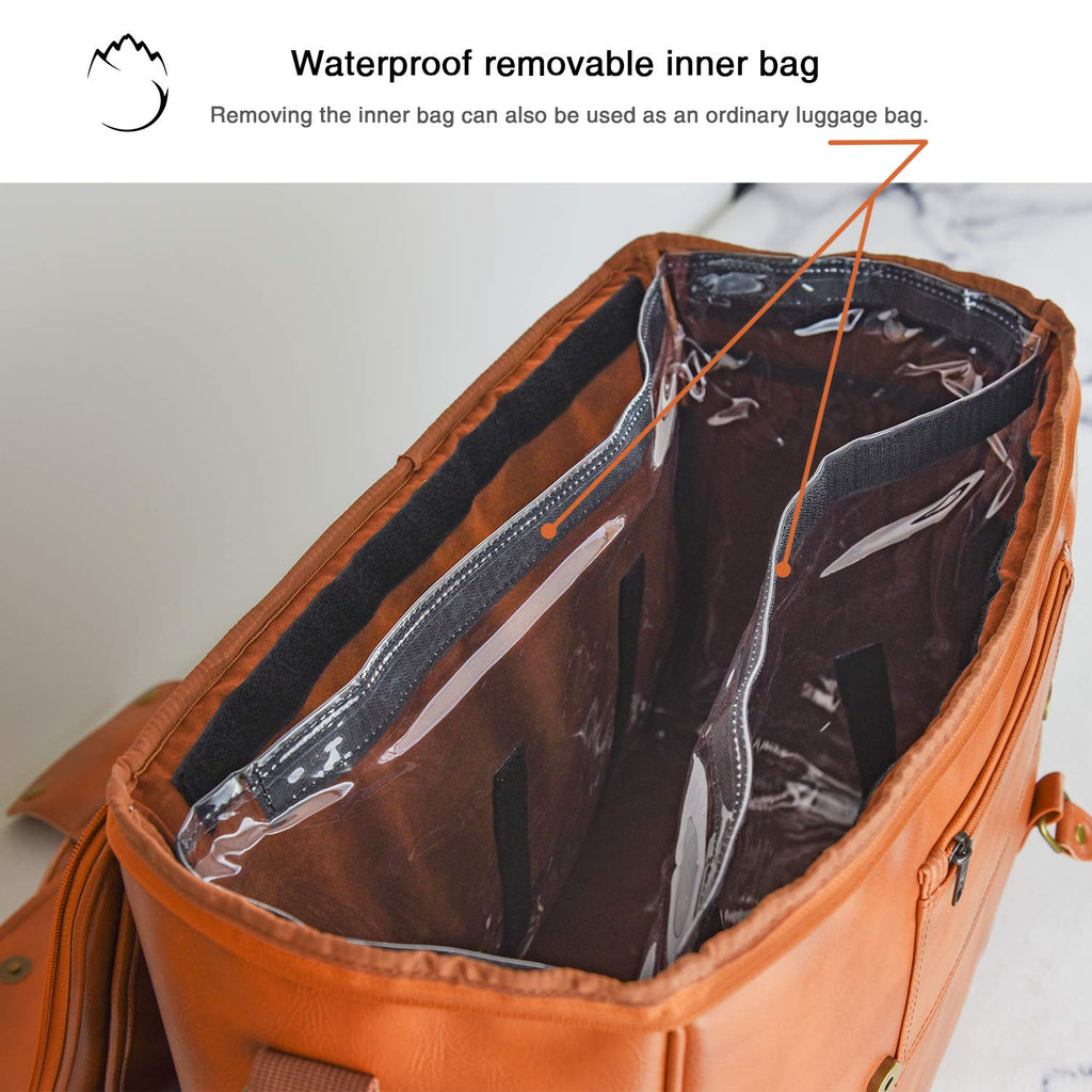 Freshore® 6 Wine Bottles Carrier Leather Bag - Insulated Cooler Travel Tote - Premium Large Portable Bottle Carrying, Waterproof Full Padding Wine Lovers Protection, Dark Brown