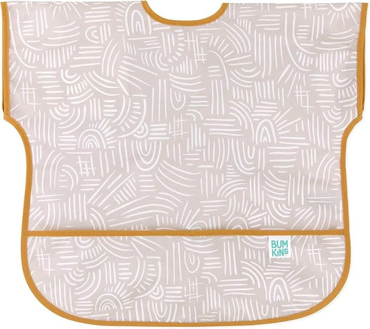 Bumkins Bibs - Toddler Bibs, Waterproof, Large for 1-3 Years, Short Sleeve-BubblyBeeBaby