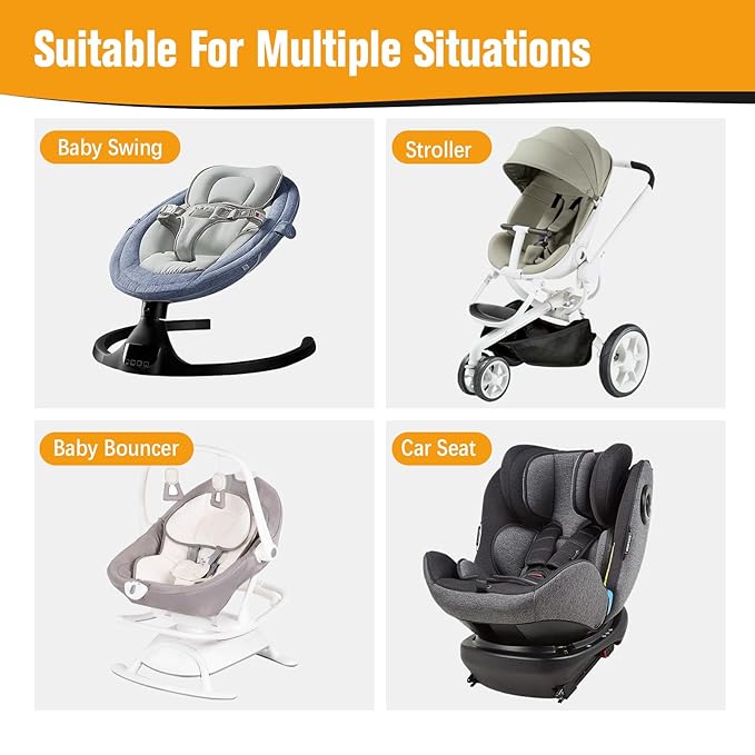 KAKIBLIN Baby Neck Pillow, Upgraded Baby Support Pillow for Head and Neck, Babies Head Pillow for Car Seat,Pushchair,Travel(Yellow Fox)-BubblyBeeBaby